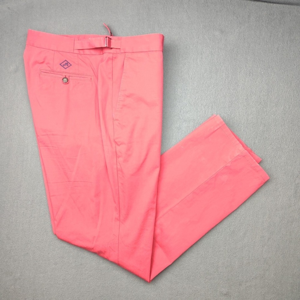 Bonobos‎ Pants Mens 35x30 Red Maide Stretch Washed Chino Khaki Work School Flat